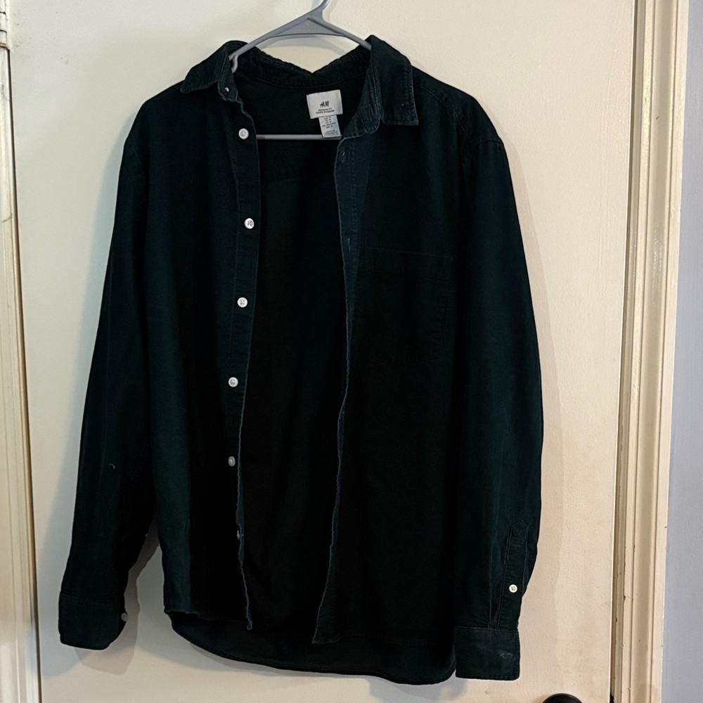 H&M Dark Green Corduroy Overshirt